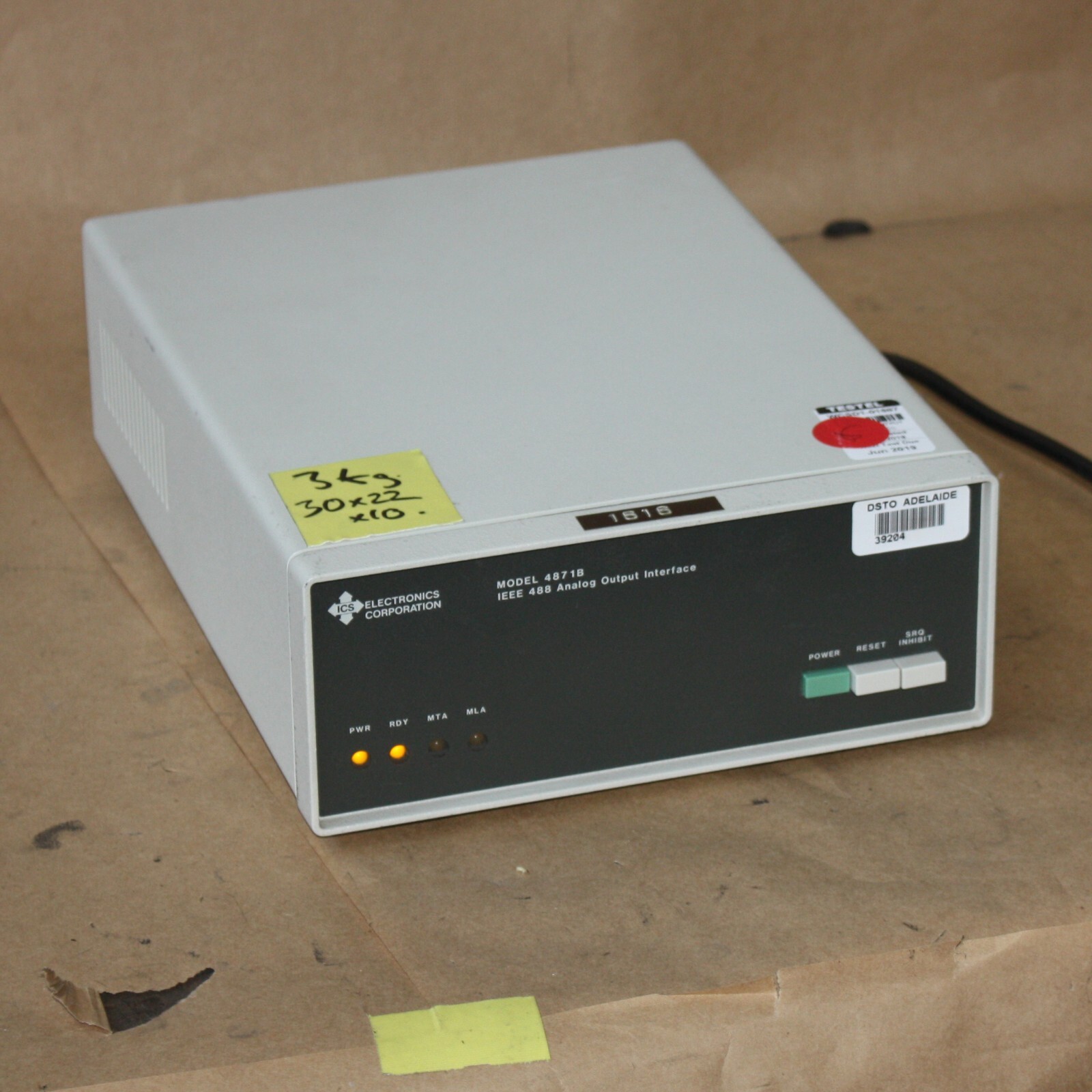 ICS Electronics Corporation IEEE488 ANALOG OUTPUT INTERFACE CONTROLLER 4871B