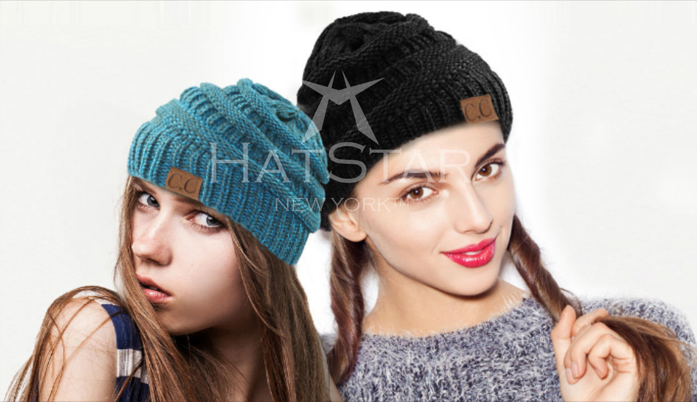 Hot item! CC Beanie New Women's Knit Slouchy Thick Cap Hat Unisex Solid Color