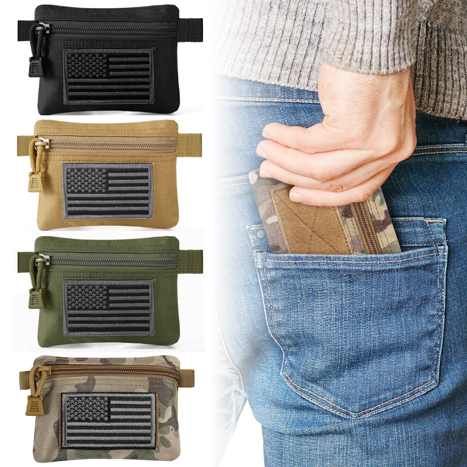 Tactical EDC Pocket Mini Tool Waist Pouch Bag Portable Nylon Molle Utility Pouch