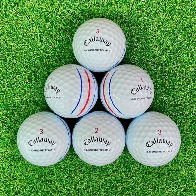 24 Callaway Chrome Tour Triple Track Golf Balls 5A Mint Condition White Lot