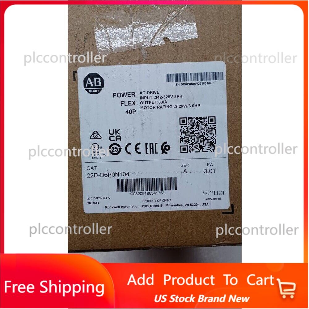 ABAB 22D-D6P0N104 PowerFlex 40 2.2kW 3Hp AC Drive 2022 Sealed USA