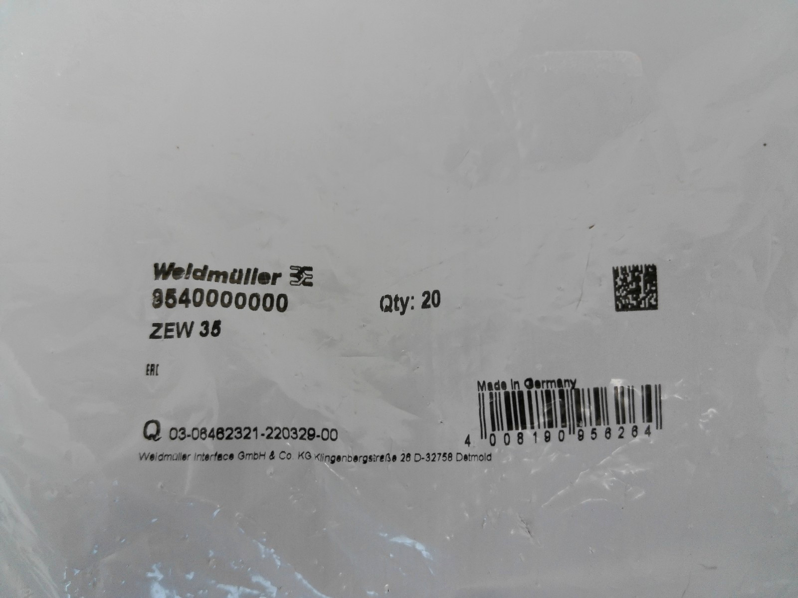 Weidmueller ZEW 35 (20pcs)
