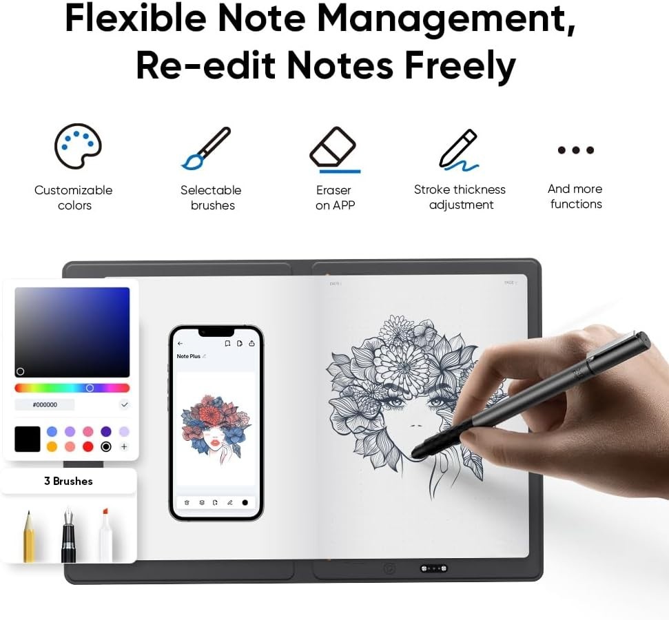 XPPen Note Plus Digital Notebook with Pen Syncs to