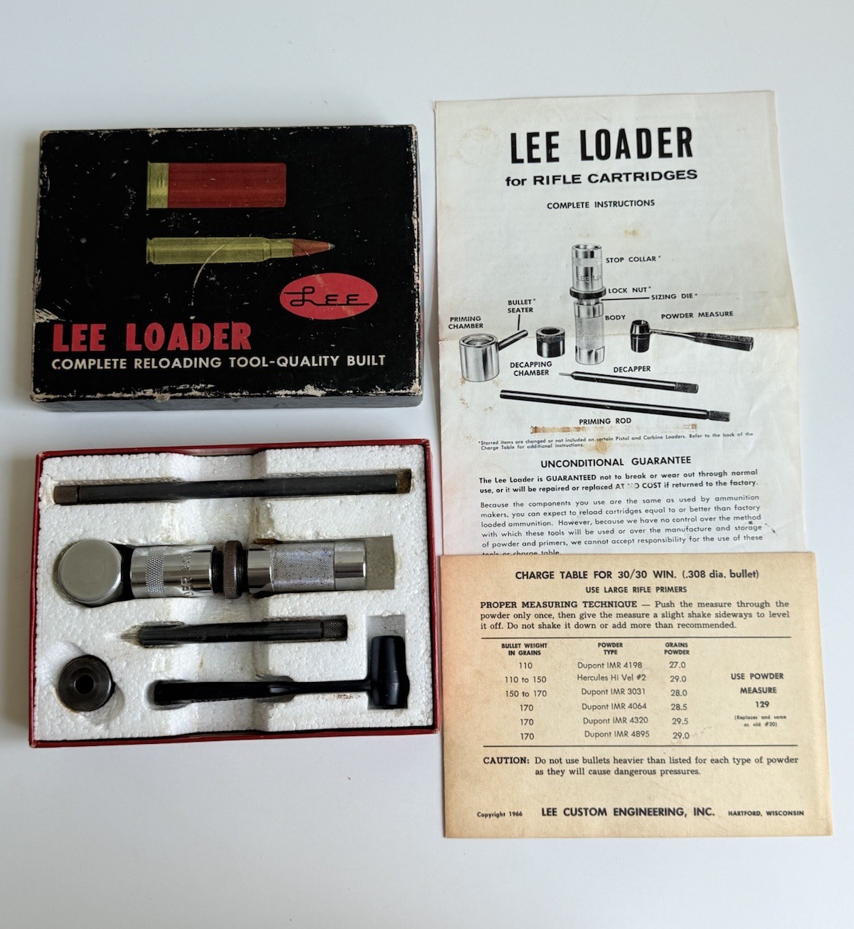 Lee Loader Complete Reloading Kit for Rifle Cartridges 1966