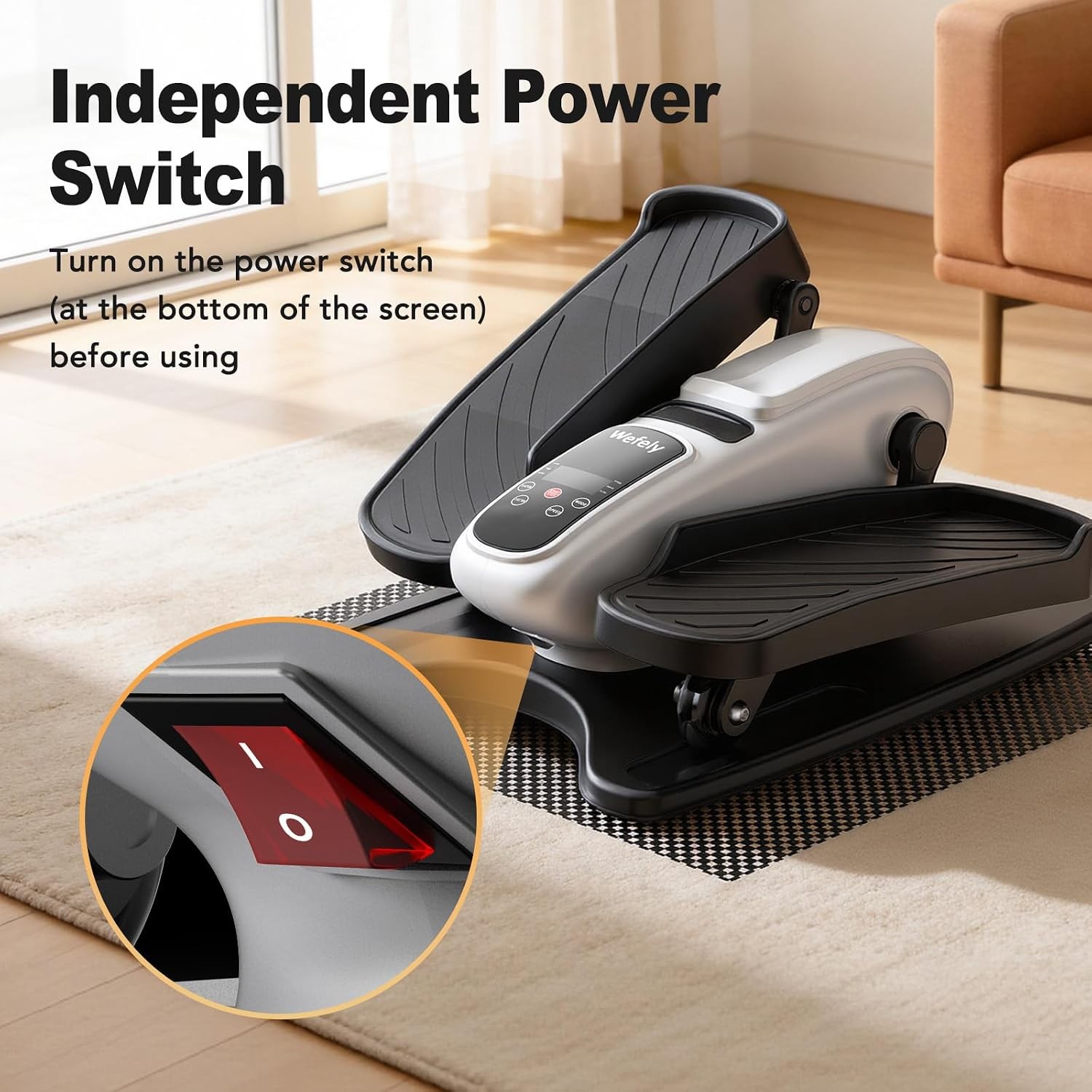 Under Desk Elliptical Machine for Seniors Silver Exercise Trainer Home Use