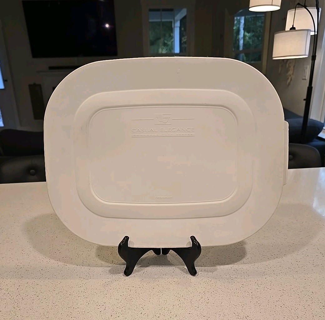 CORNINGWARE Casual Elegance REPLACEMENT LID  L15-PC White Rectangle 12" x 15"