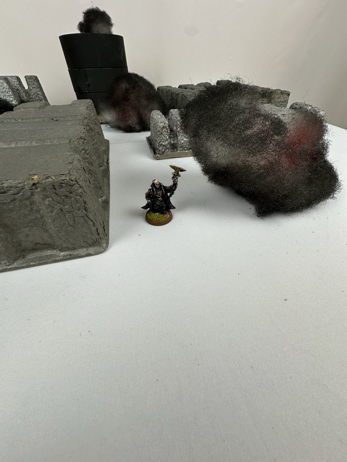 RPG Tabletop Warhammer 40k DnD Lot Customized Terrain Smokestack Explosions