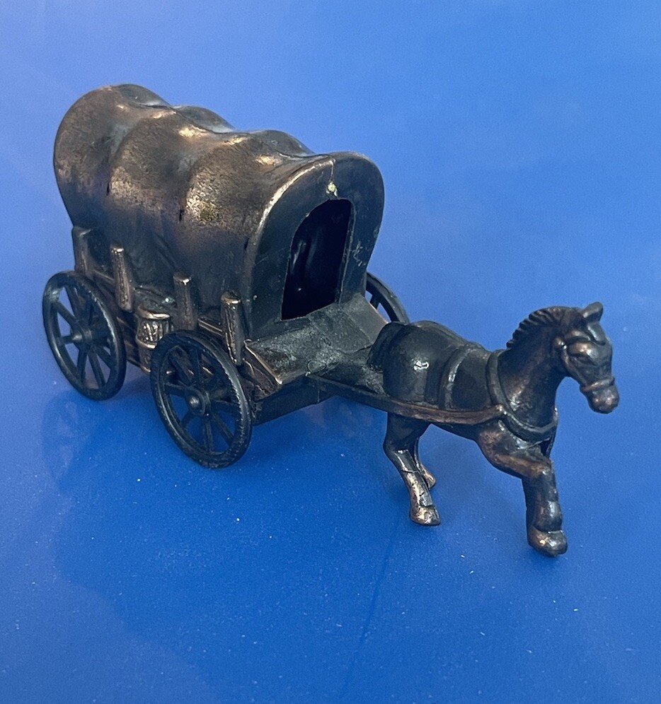 Vintage Horse Drawn Covered Wagon Pencil Sharpener – Die Cast Pencil Sharpener
