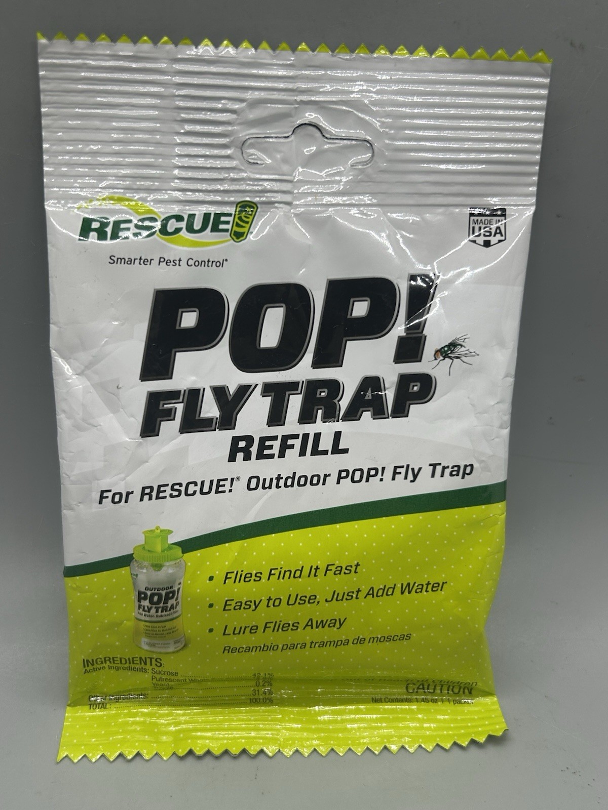 RESCUE POP! PFTA-DB12 Fly Trap, Solid, Musty, 1.45 oz Refill Pack (1-PACK)