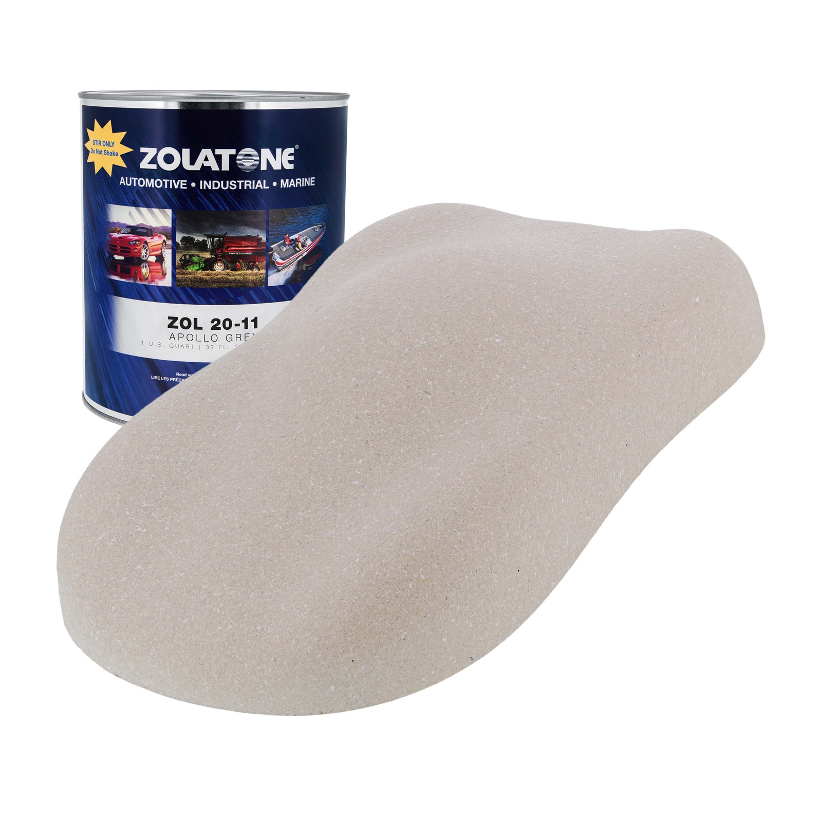 Zolatone Apollo Grey, Splatter Finish Coating Paint - Quart