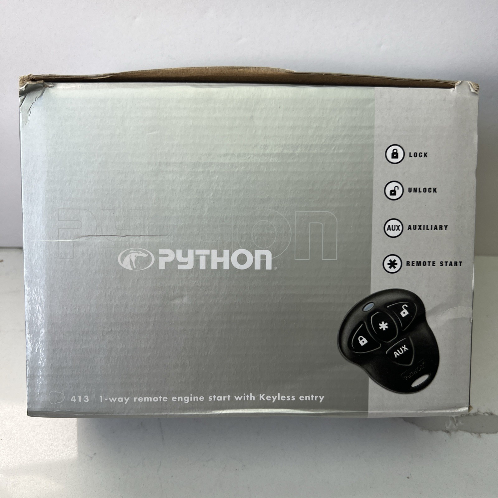 Python 413 1-Way Remote Start System w/ Keyless Entry Car Alarm NEW P/N 4103P