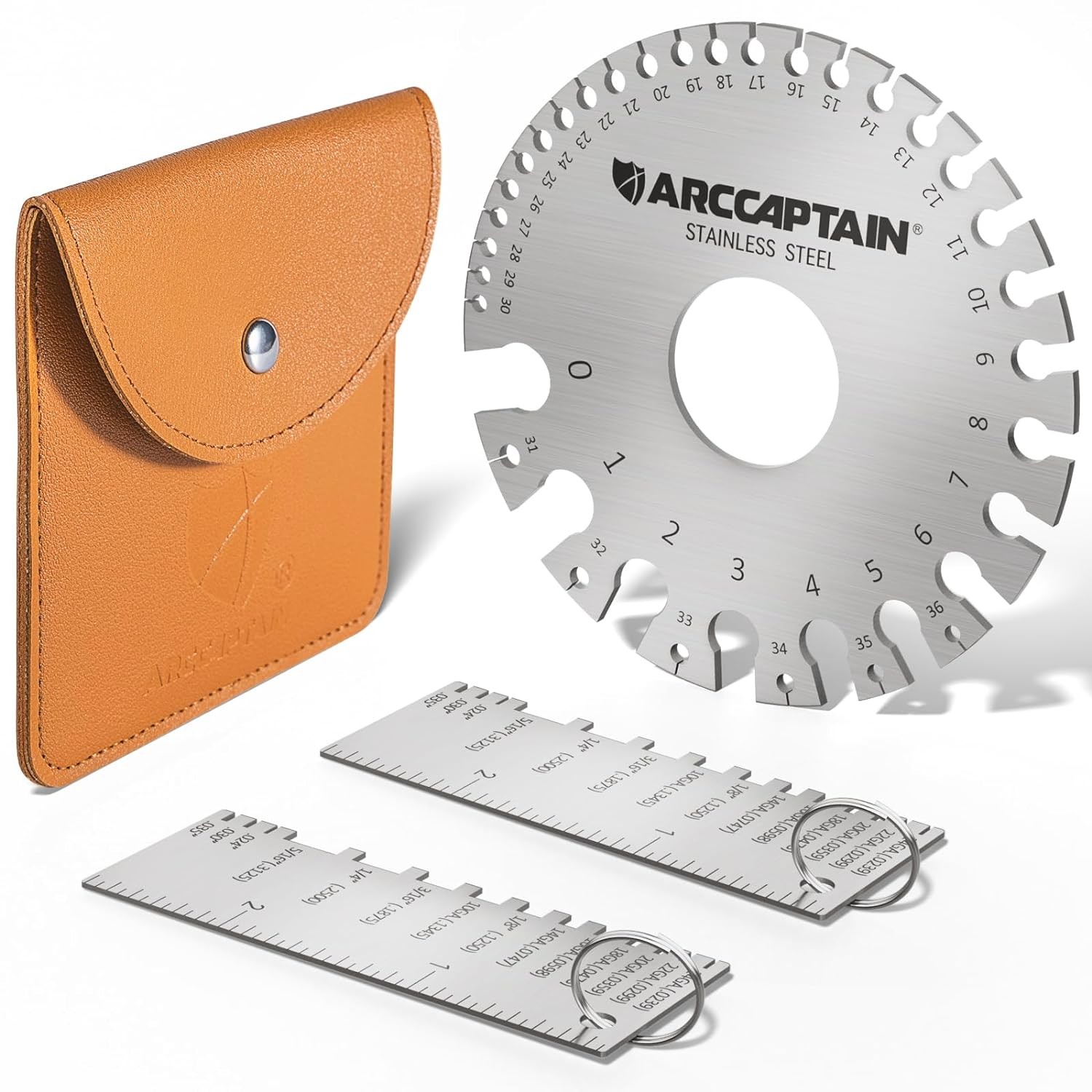ARCCAPTAIN Wire Gauge Measuring Tool & Metal Thickness Tool, 1 Set