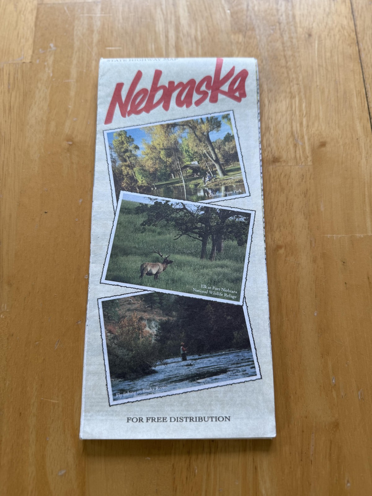 Vintage Nebraska Official Highway Road Map Travel Guide Folded Brochure USA