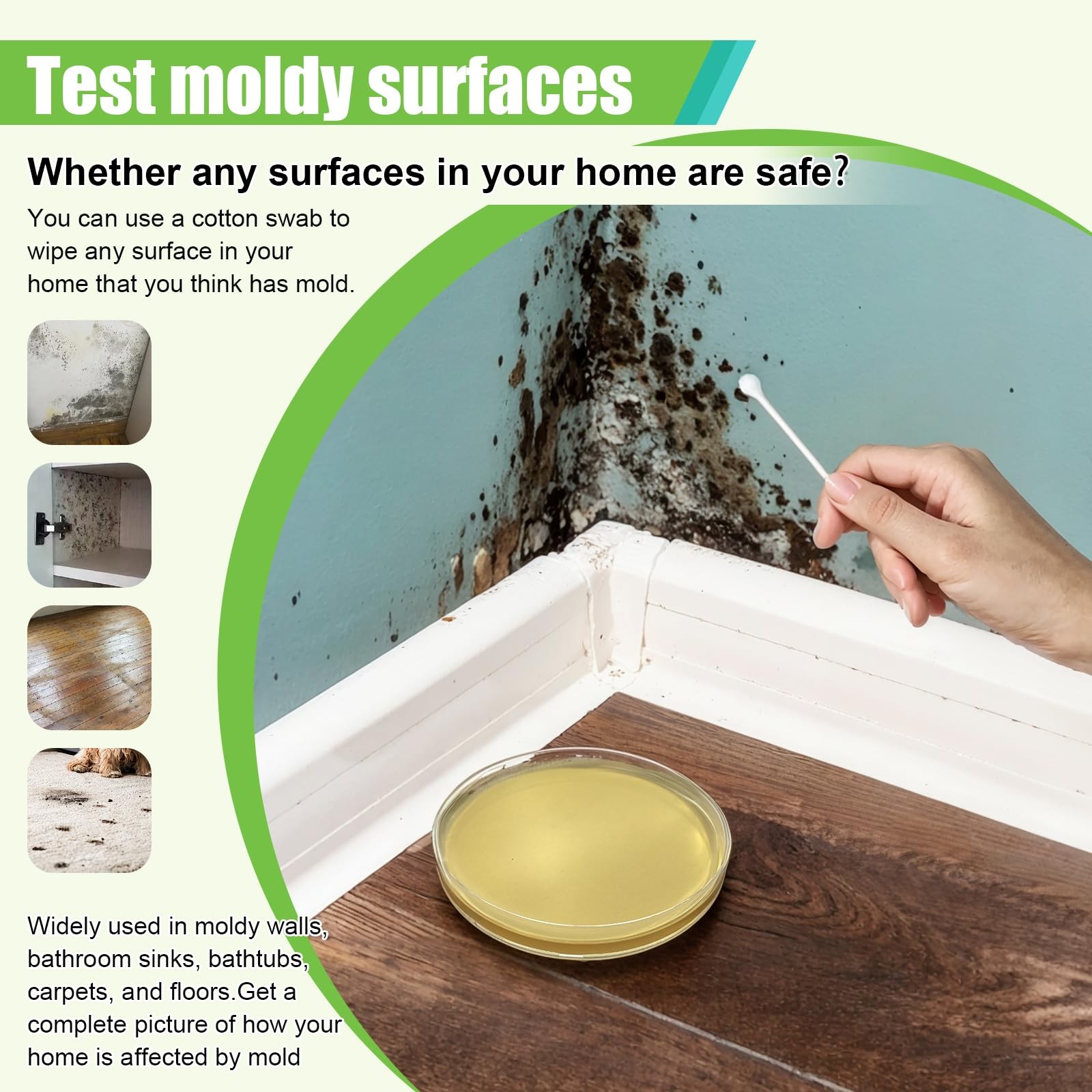 Mold Test Kit for Home - 6 Simple Detection Tests,Test HVAC System,Home Surfa...