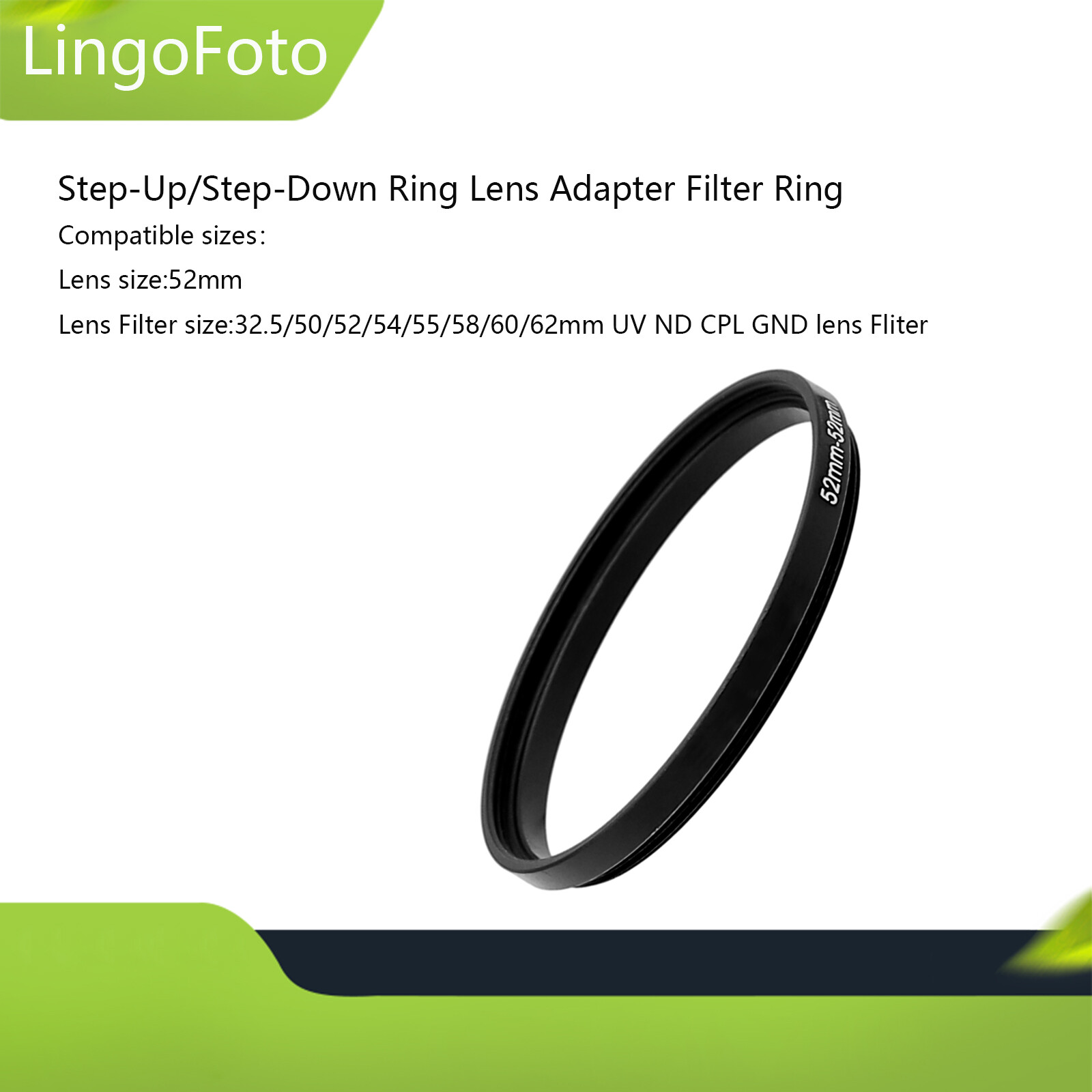 52-32.5/50/52/54/55/58/60/62mm Step-Up/Step-Down Ring Lens Adapter Filter Ring