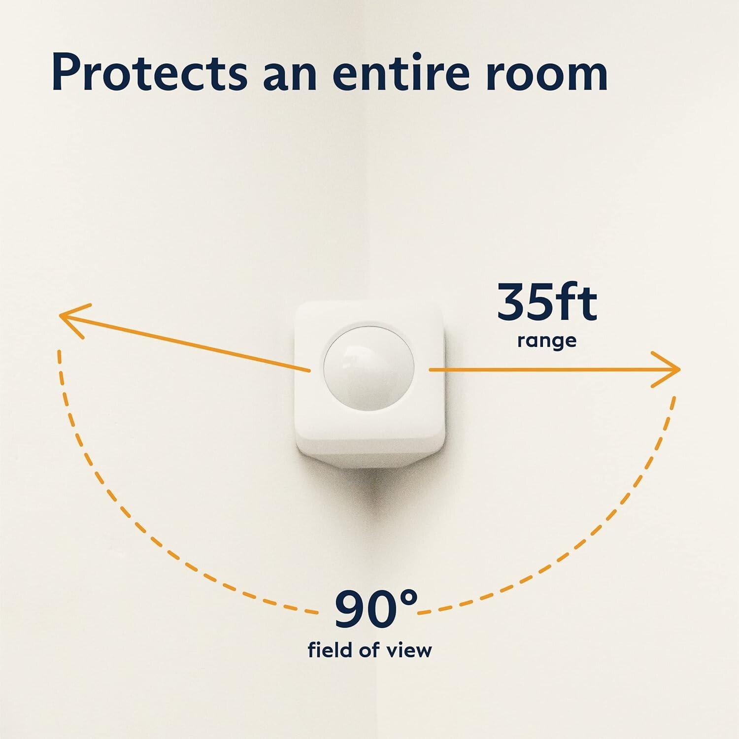 Advanced Motion Detection Sensor - 90-Degree Wide Coverage for Complete Security