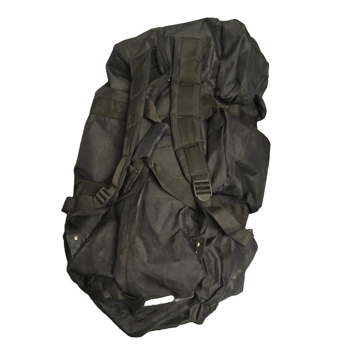 Deployment Holdall Kit Bag Large Black Duffel Backpack Straps Heavy Duty Nylon