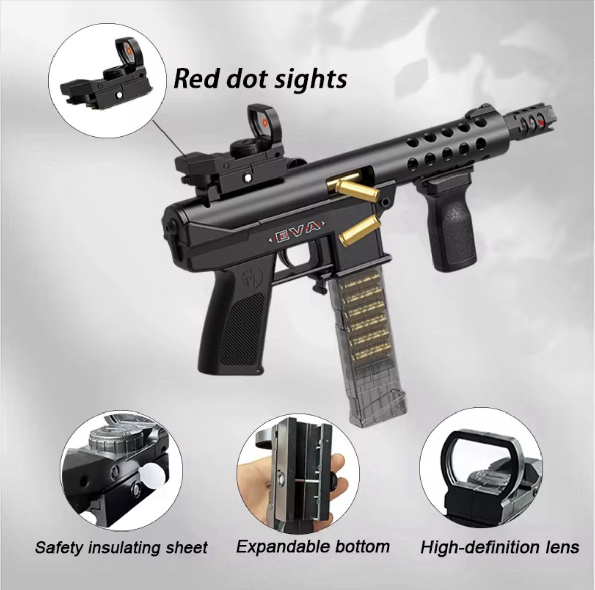 Professional-grade Airsoft gun, powerful output without lag, durable materials