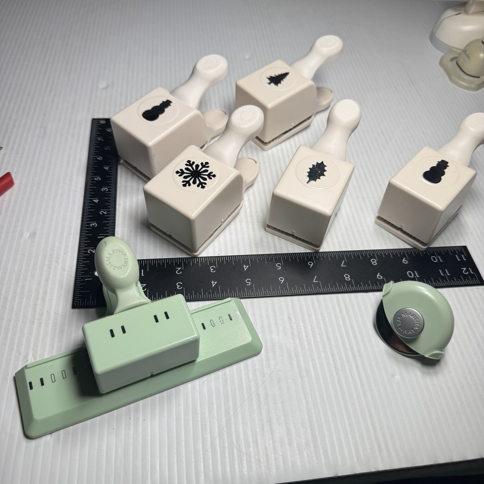 Lot of 6 Martha Stewart Paper Punches for Scrapbooking Crafting & 1 Cutter