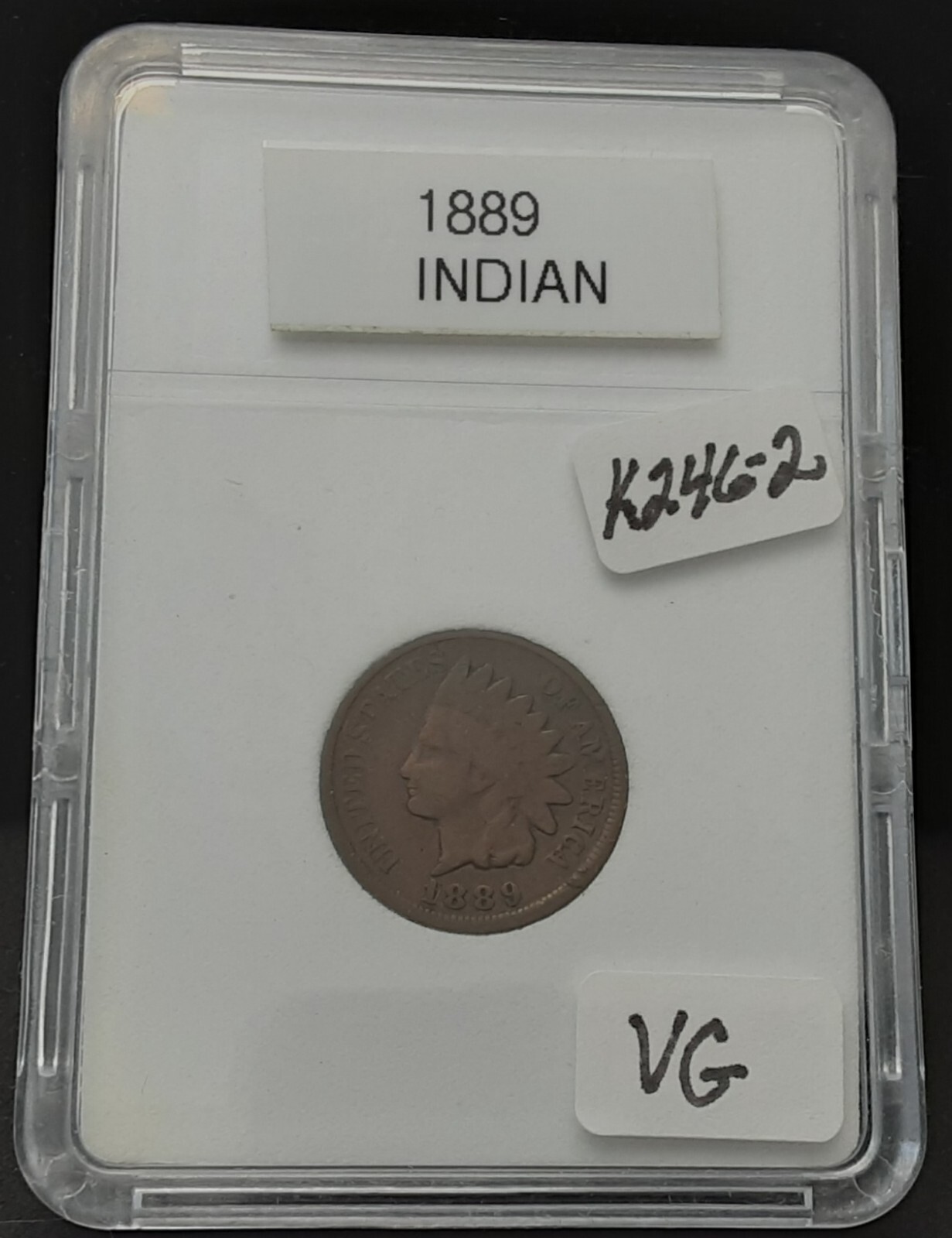 1889 INDIAN HEAD CENT- VG - IN PLASTIC CASE - K246-2