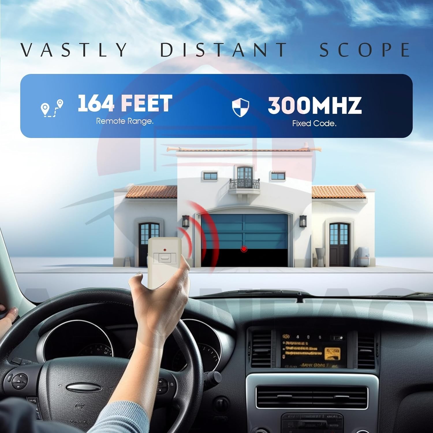 Compact MultiCode Garage Door Remote 3060/3089 - Certified & User-Friendly