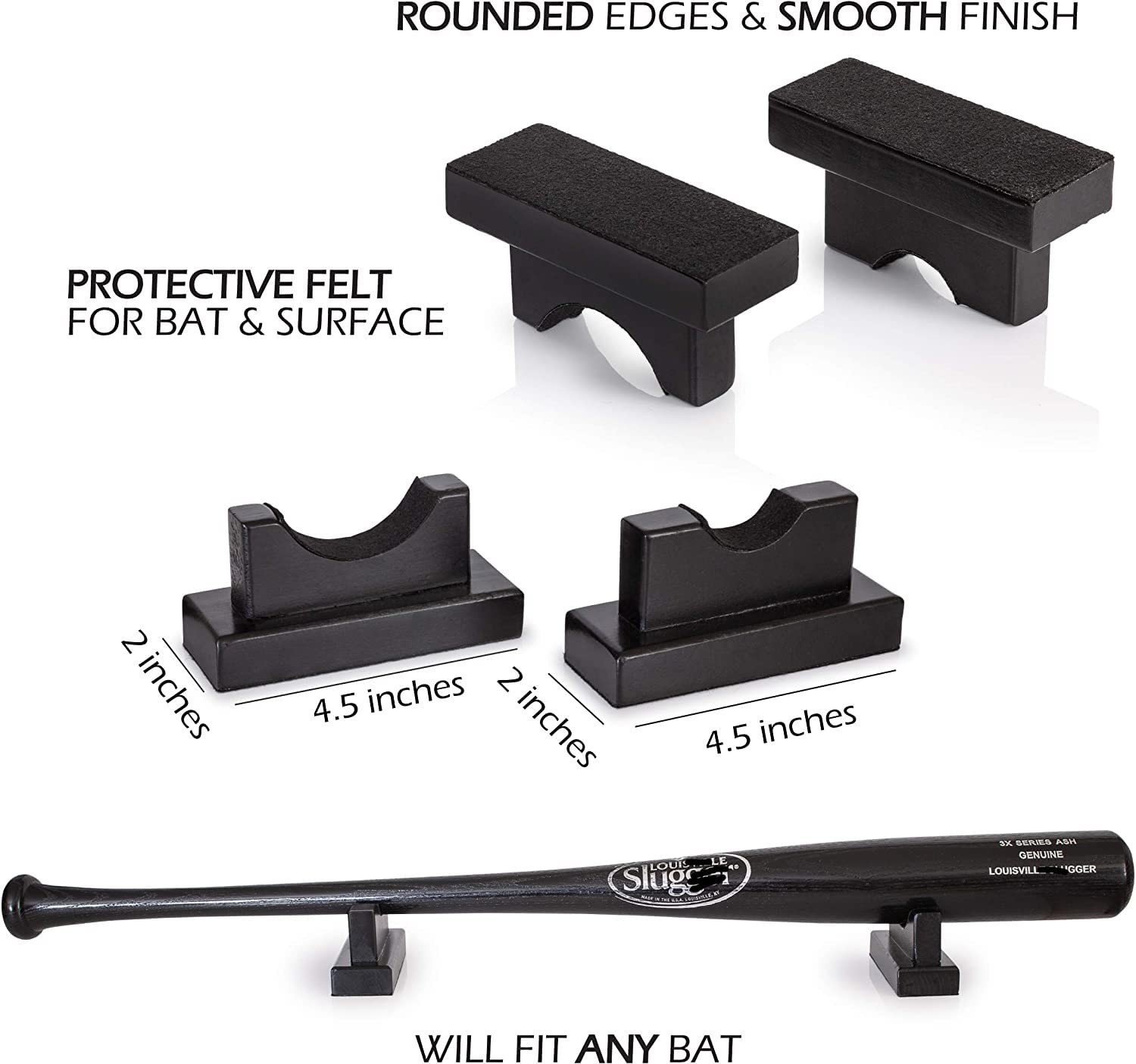 FAMOORE Baseball Bat Display Stand for Table or Table - Replacement Case or S...