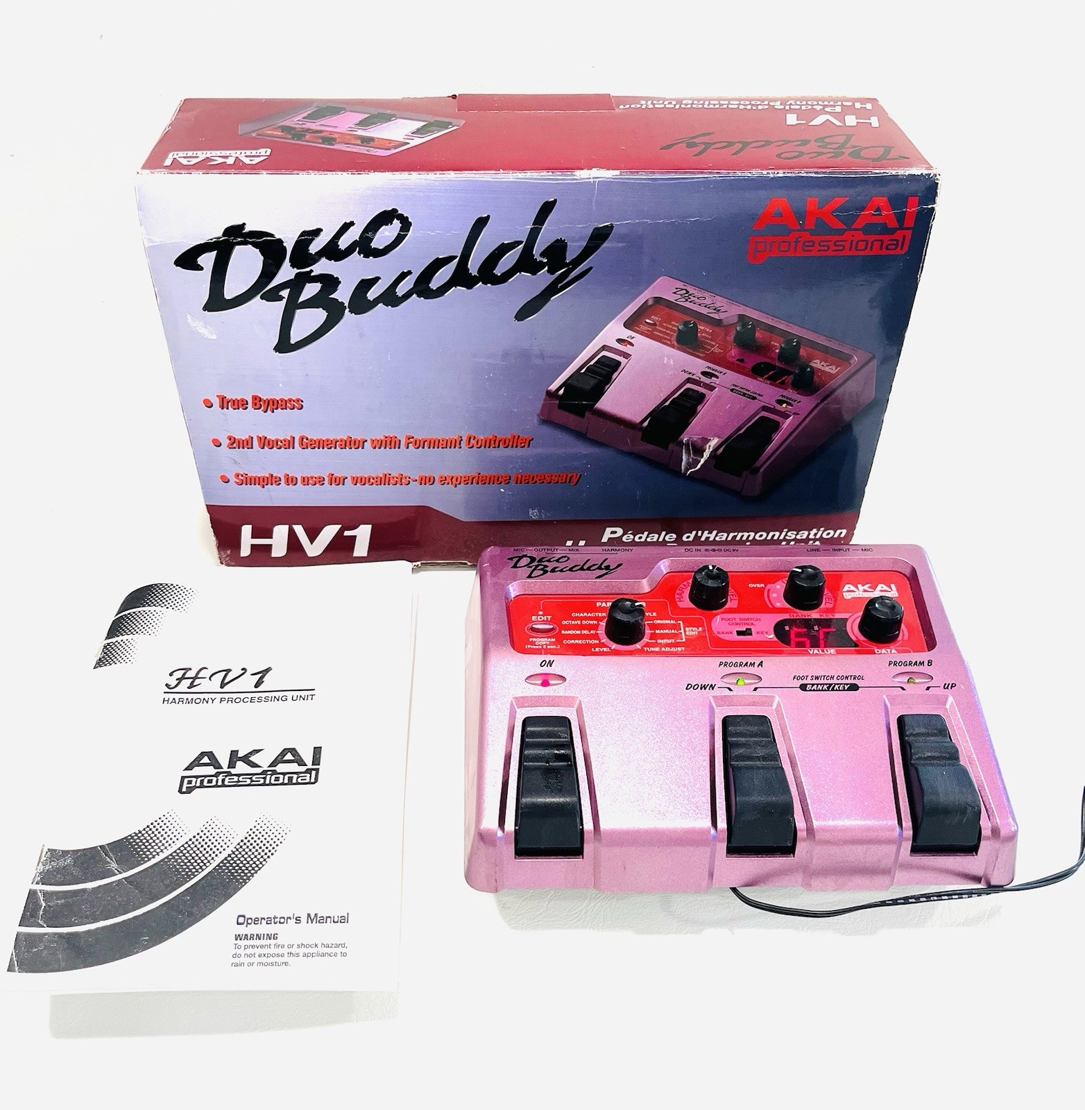 Akai Duo Buddy HV1 Harmoniser Harmony Unit. With Box, Manual And Power Cord.