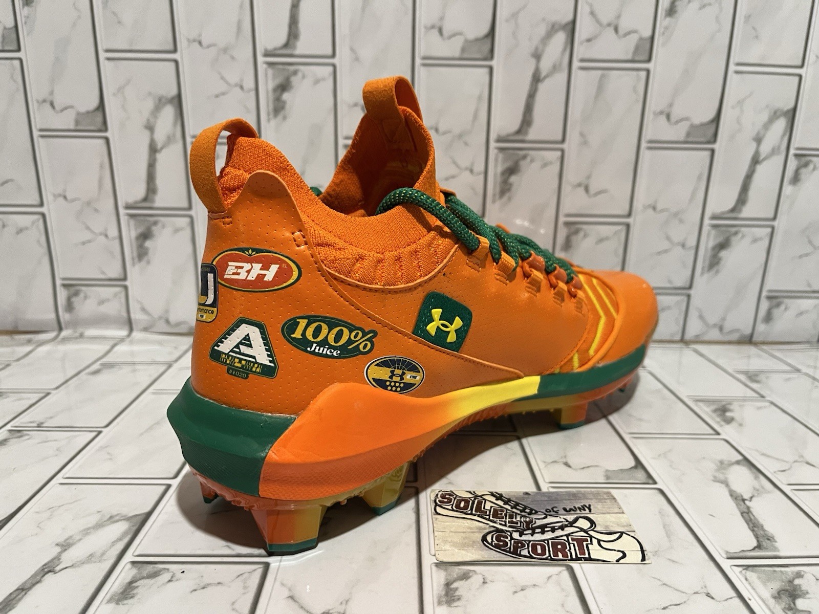 New UA Bryce Harper 9 Pro Juice Baseball Cleats Shoes Orange Mens 3028410-800