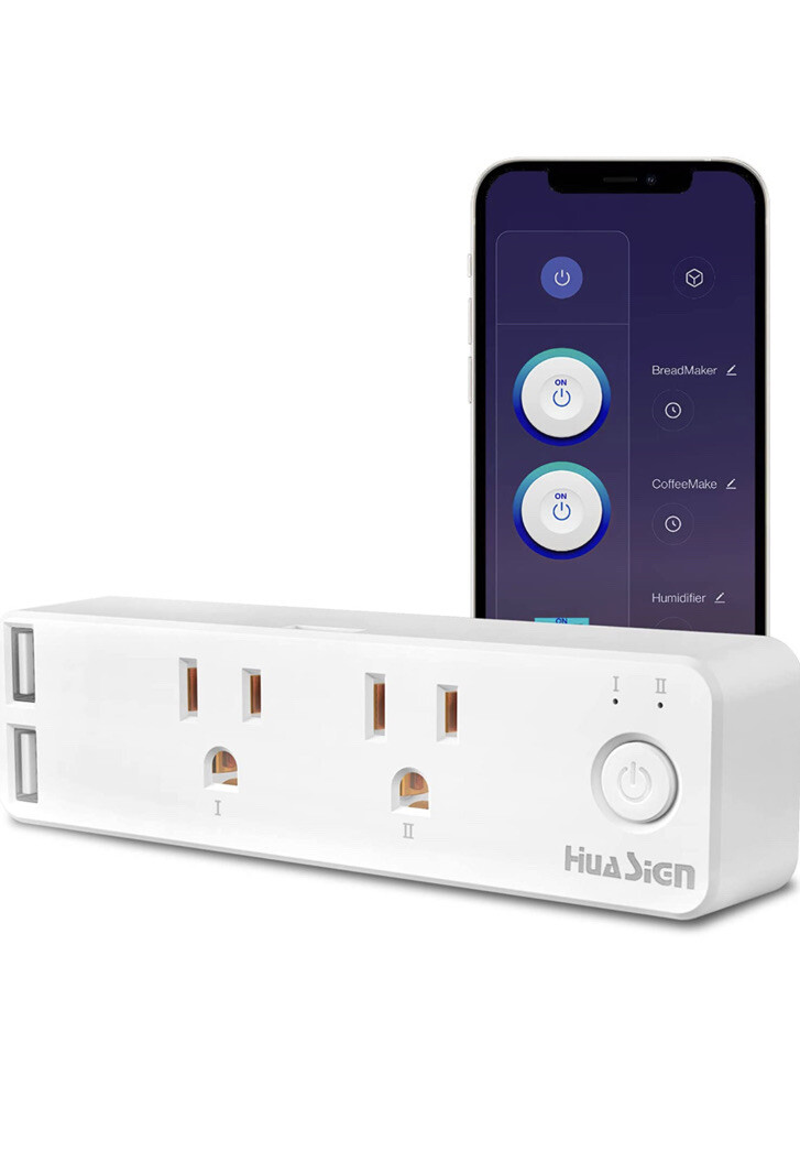Smart Plug Outlet Extender WiFi Plug Compatible with Alexa and Google Home