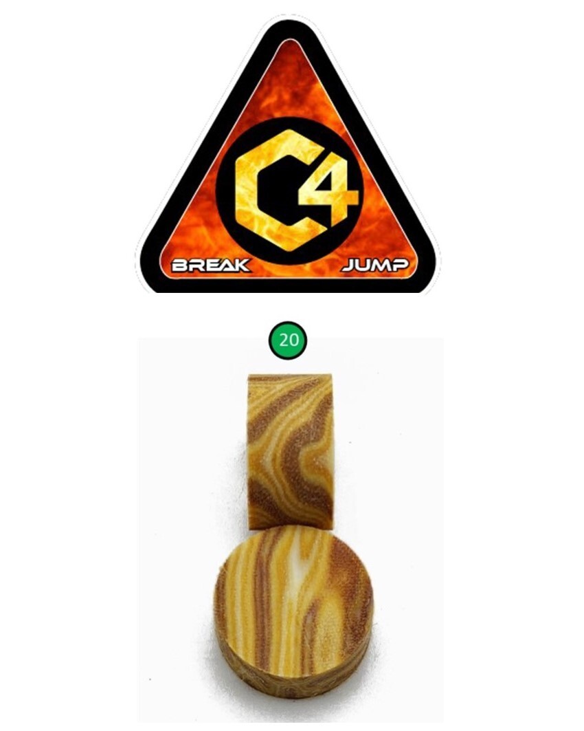 C4 -20 Break / Jump Pool Cue Tip ( 1 Tip ) - New for 2023