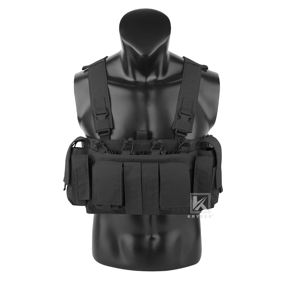 KRYDEX Tactical Chest Rig UW Gen IV Low Profile Magazine Pouch H Harness Black