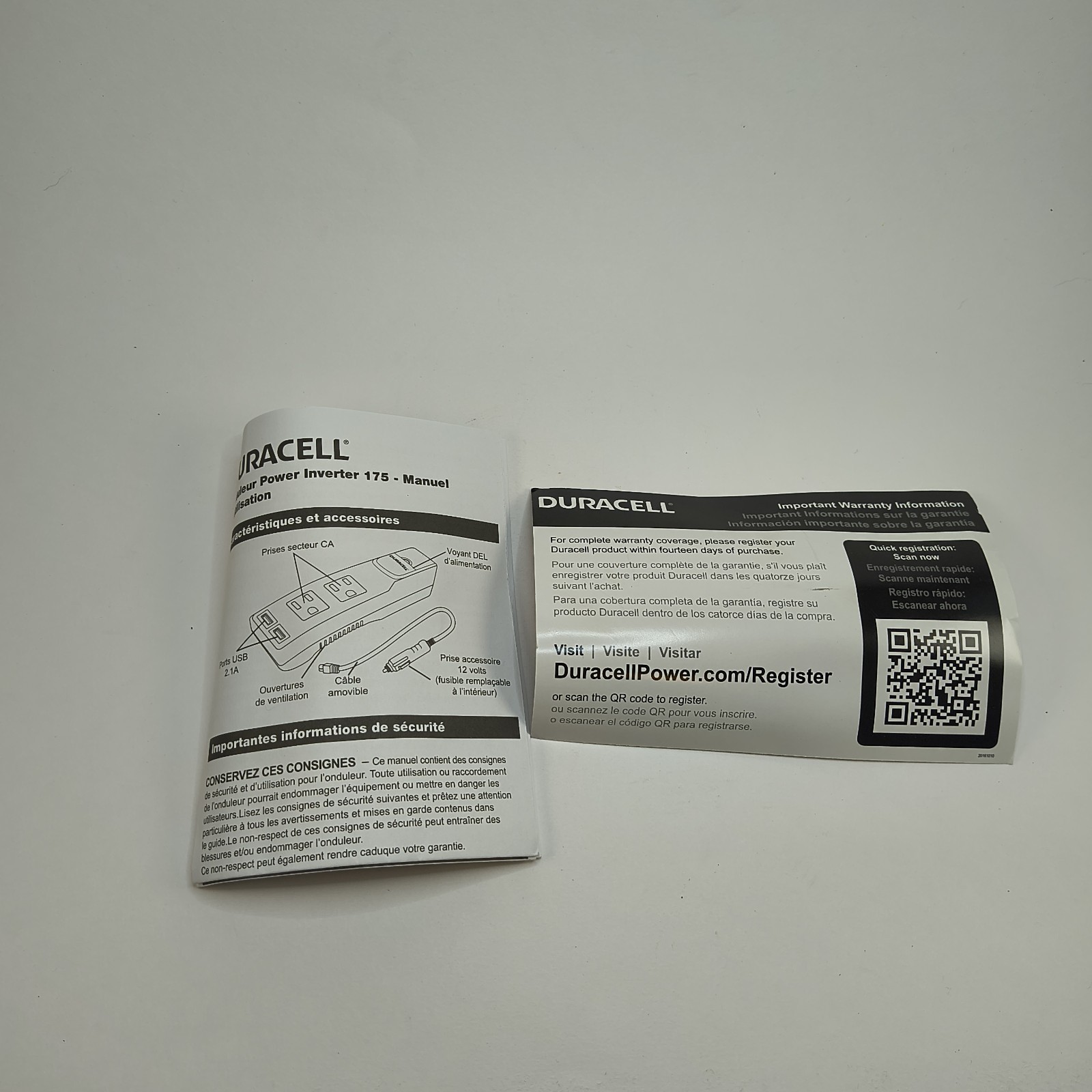 Duracell 175-Watt Powerstrip Inverter Model DRINVPS175