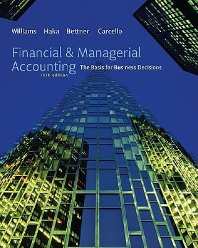 Financial & Managerial Accounting - Hardcover By Williams, Jan - VERY GOOD