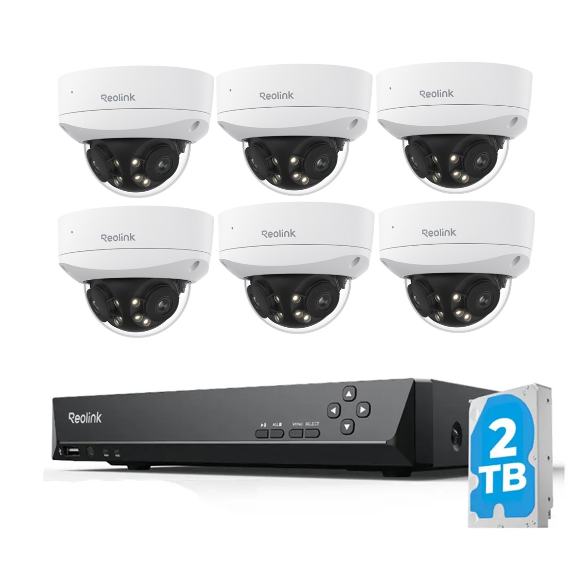 Reolink 8CH 2TB NVR Dual-Lens PoE Camera System 16MP IK10 Vandal-Proof
