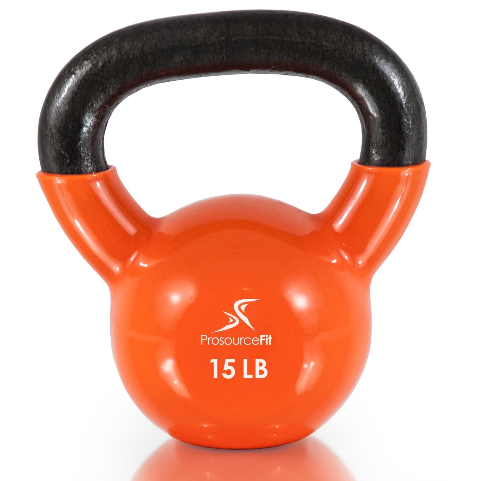15LB Vinyl Coated Cast Iron Kettlebells for Strength Training Home Gym New