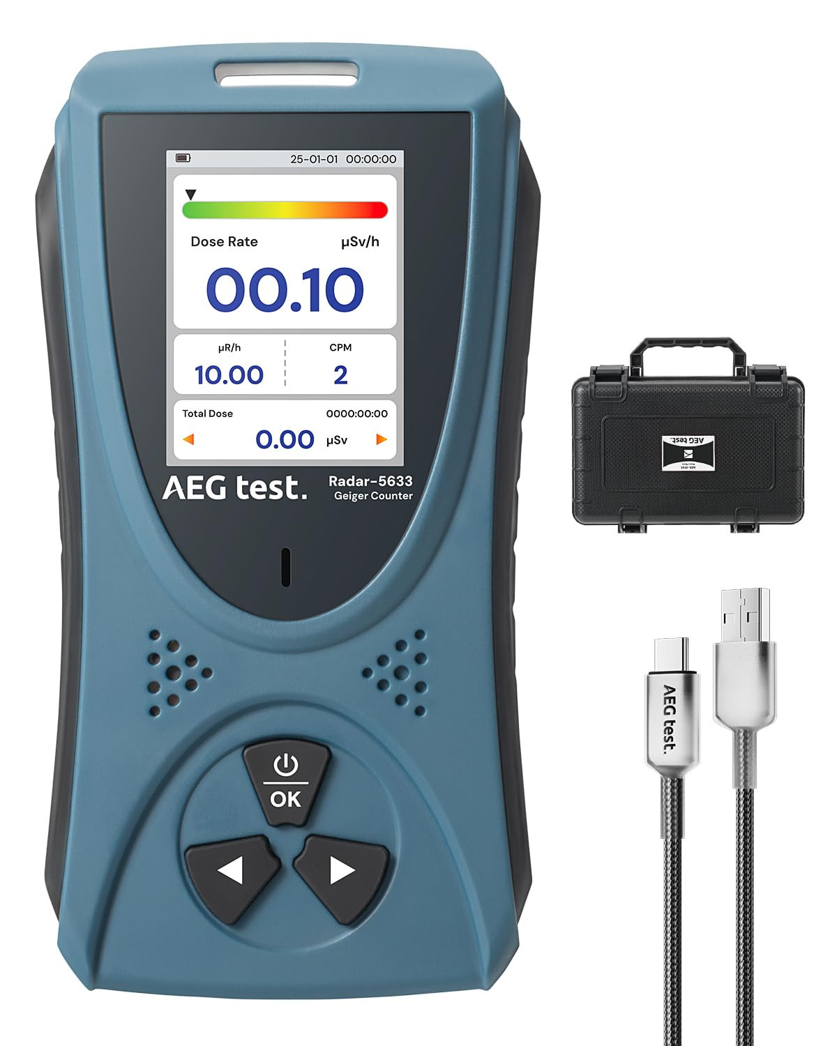 Radiation Detector AEGTEST Radar-5633 Portable Nuclear Radiation Detector with L