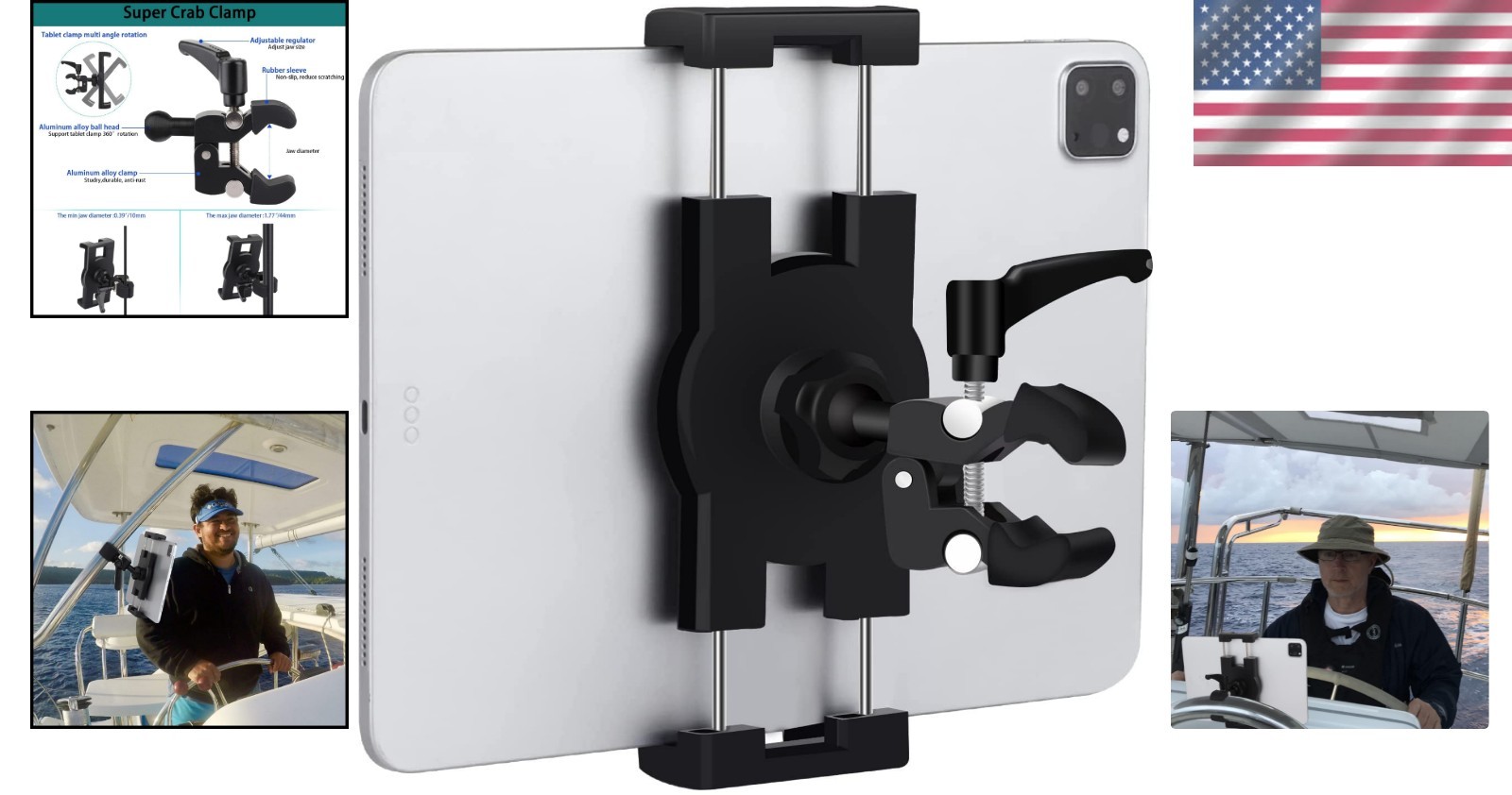 360° Rotating Tablet Mount for Boats: Lightweight Design & Easy Installation