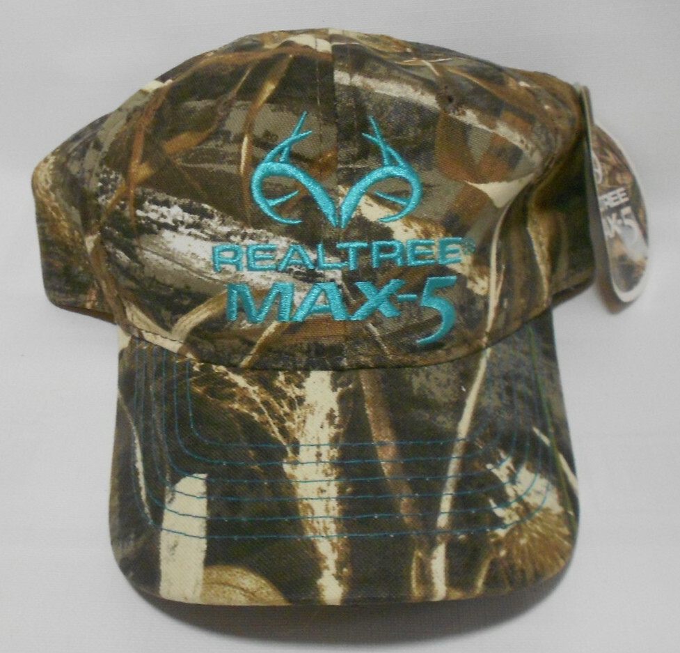 NWT Realtree Max-5 Hook & Loop Camo Camouflage Hat Cap New With Tags