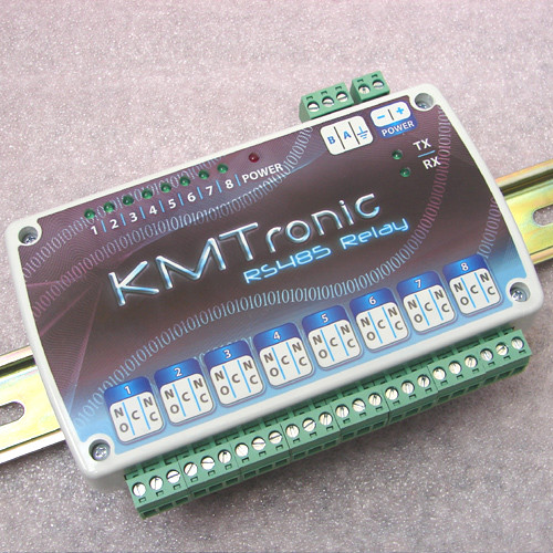 KMTronic RS485 8 Channel Relay Board (controller) DIN clips
