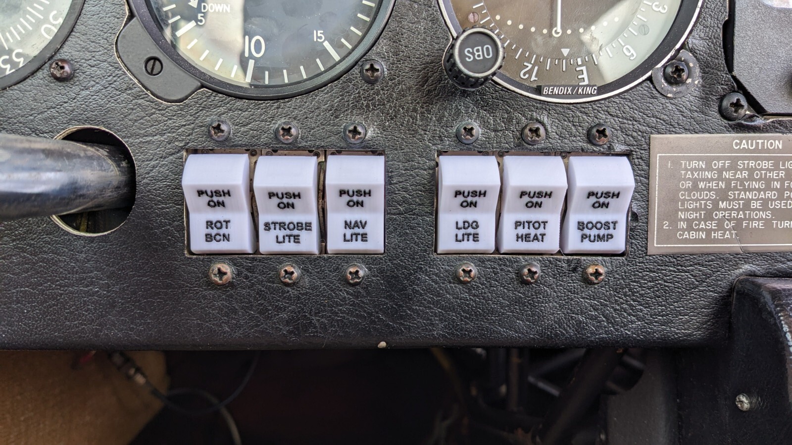 Pitot Heat Mooney Klixon Switch Cover