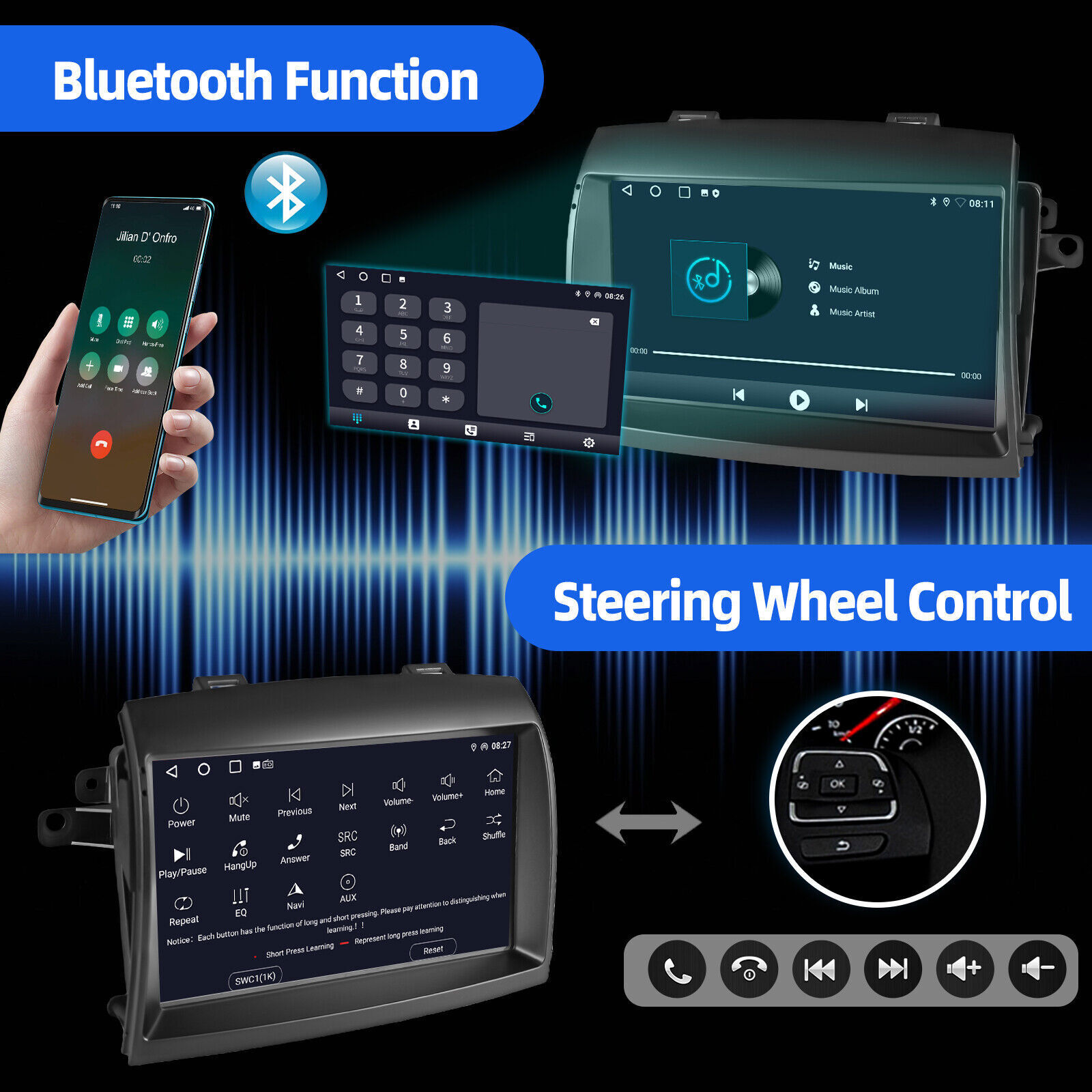 Apple Carplay Car Radio Stereo GPS WIFI For Toyota Sienna 2004-2010 Android 13.0