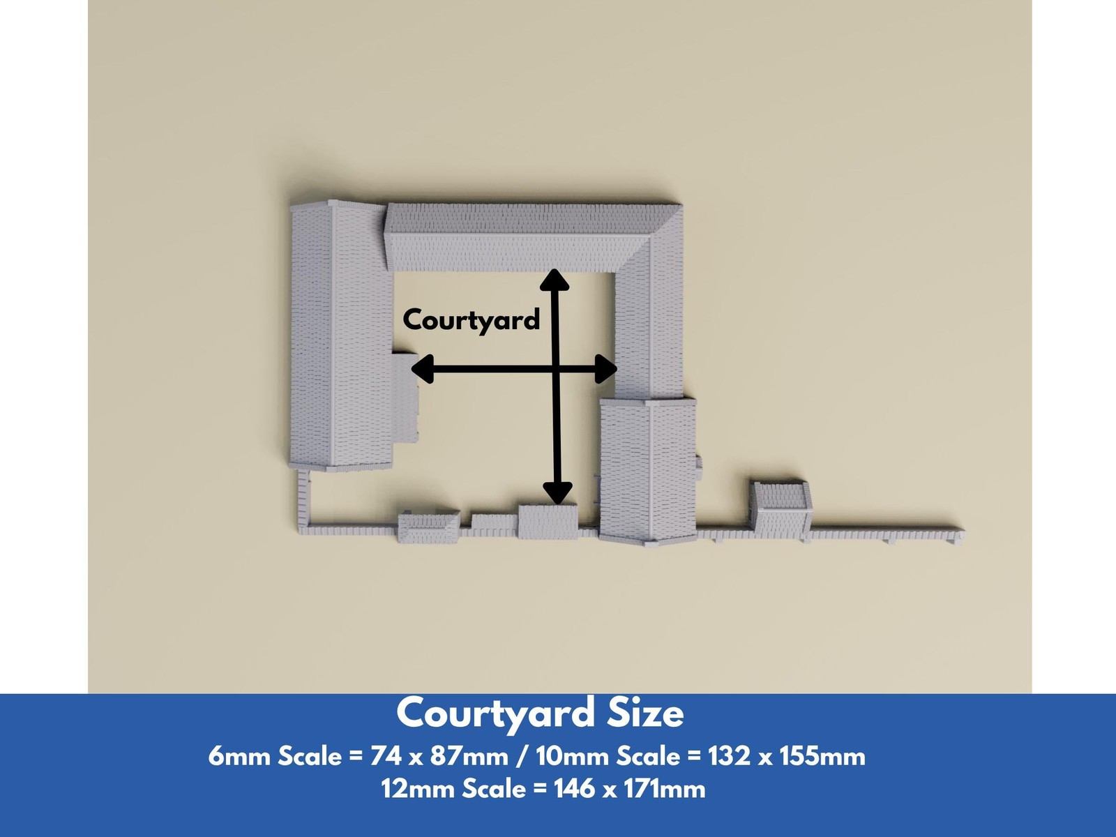 6mm La Haye Sainte Farm 6-12mm Detailed Napoleonic tabletop wargaming terrain