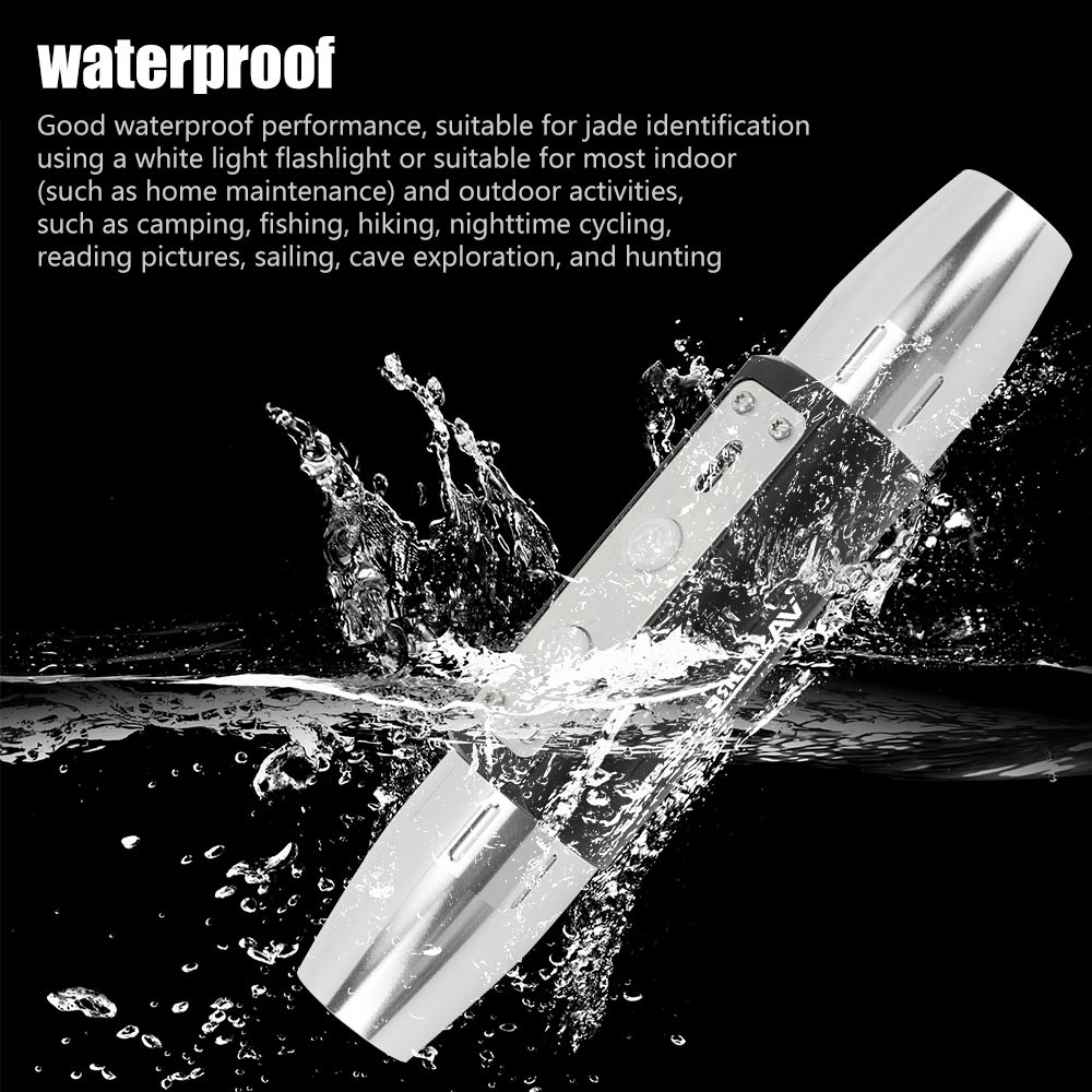 Professional Gemstone Identification Light 6 in1 LED Flashlight Gemologist Tool#