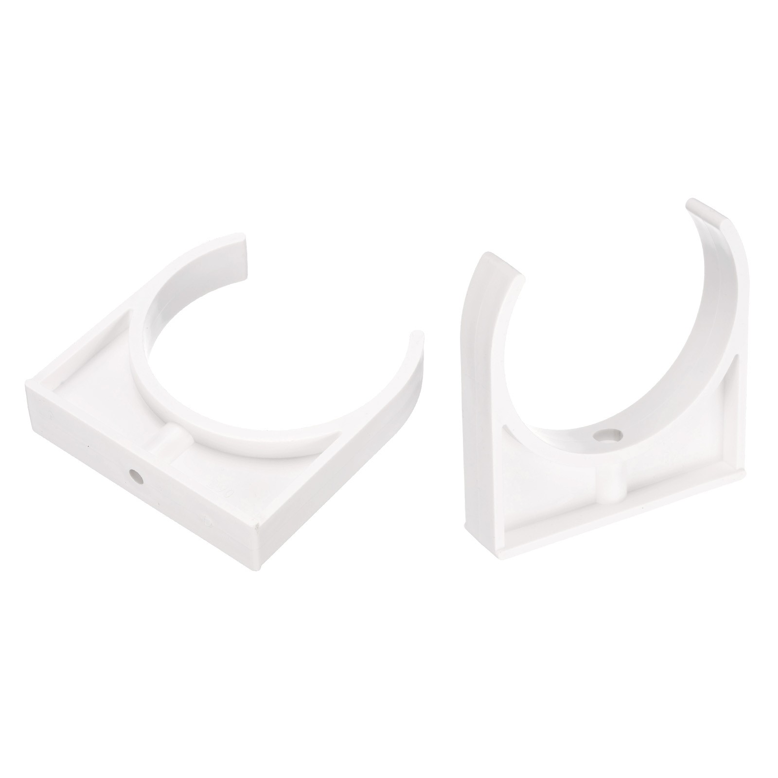 2 Pcs PVC Water Pipe Clamps Clips, U-Shaped Buckles for 3" Size Pipe, White