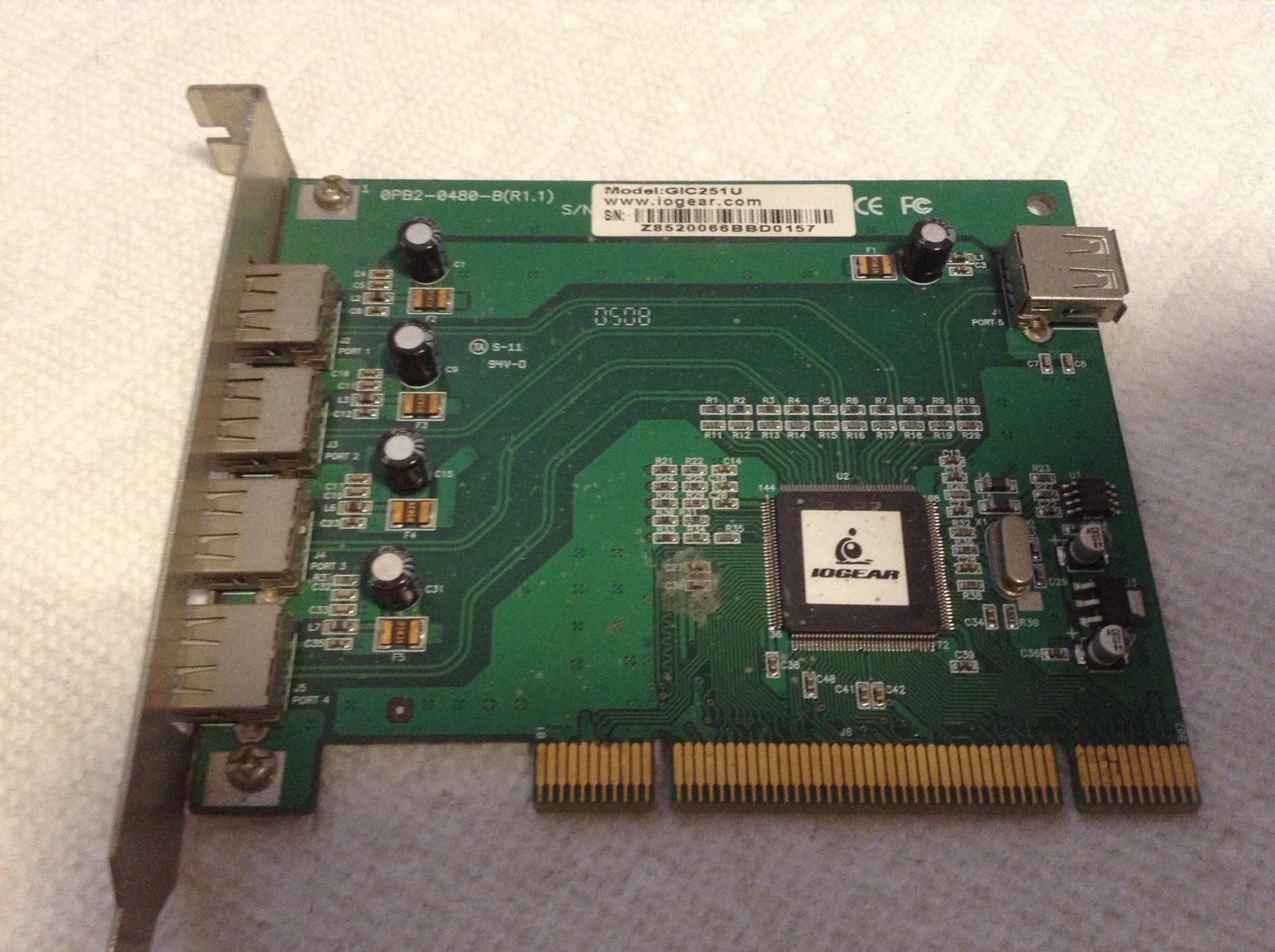 IOGEAR GIC251U USB Board ZIC251U-B-31