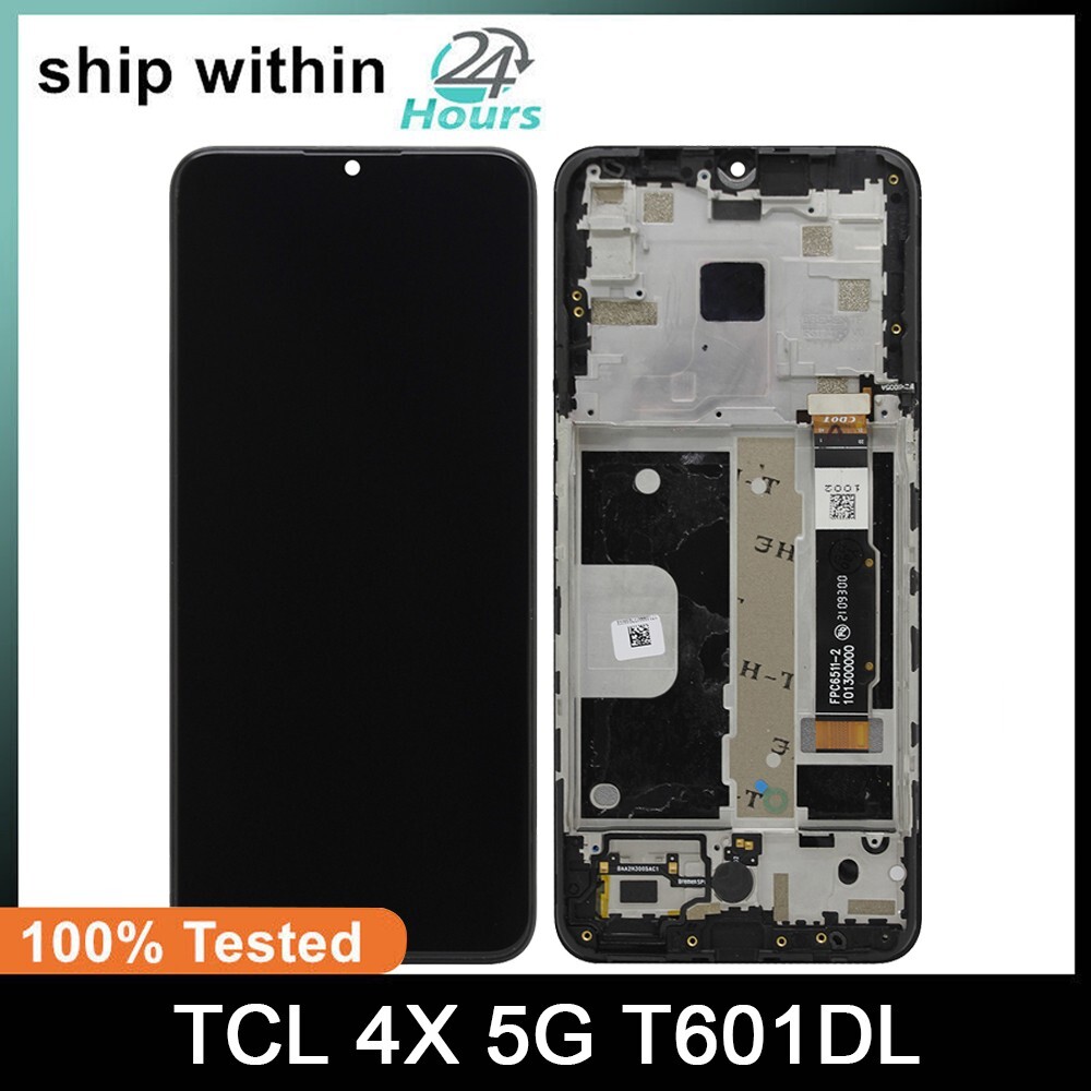 OEM LCD Display Touch Screen Digitizer + Frame Replacement For TCL 4X 5G T601DL