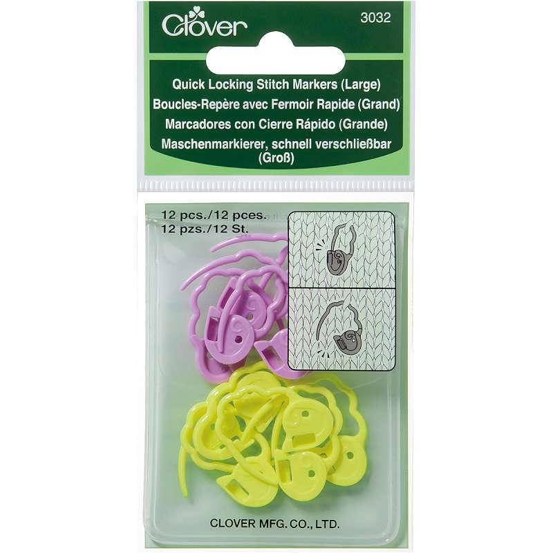 Quick Locking Stitch Markers Large 20/Pkg