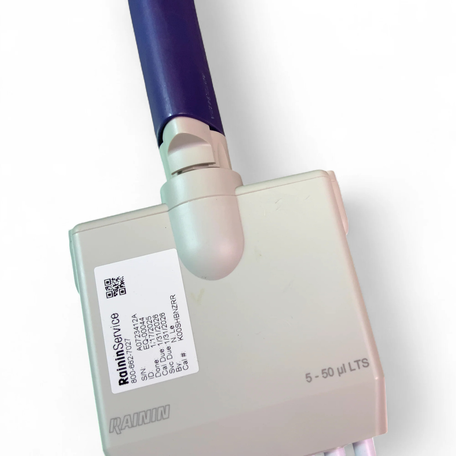 Rainin Pipet-Lite LTS 8 Channel Manual Pipette L50 5-50 µL CALIBRATED W WARRANTY