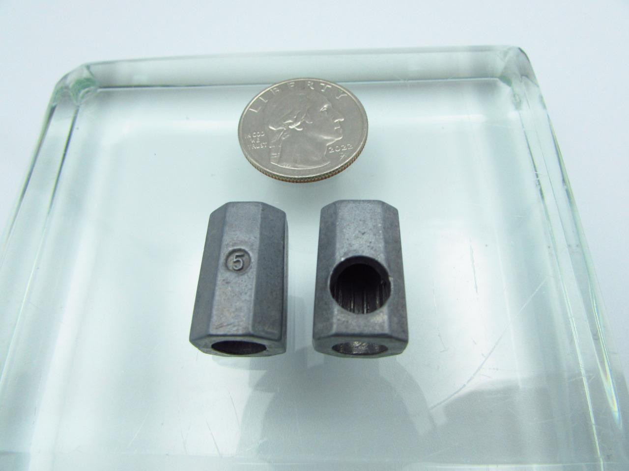2 CASEMENT WINDOW CRANK HANDLE ADAPTER SLEEVE INSERT #5 9/32" 12 SPLINES