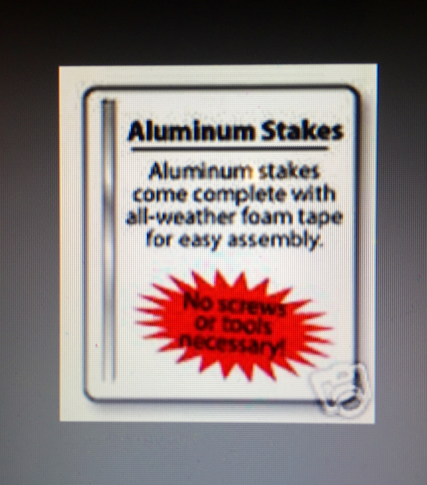 2  ALUMINUM ...SECURITY ALARM YARD SIGN STAKES + HEAVY DUTY DOUBLE TAPE